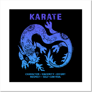 Karate Martial Arts Dragon Posters and Art